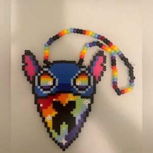 Excision x Lilo & Stitch Perler Kandi Necklace Dubstep  EDM EDC Rave Handmade